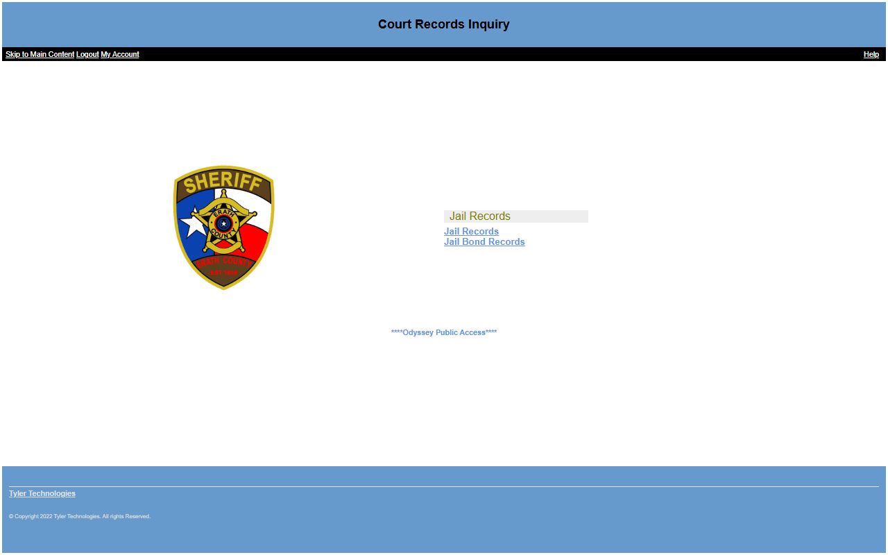 Erath County inmate records Tyler PublicAccess jail records portal
